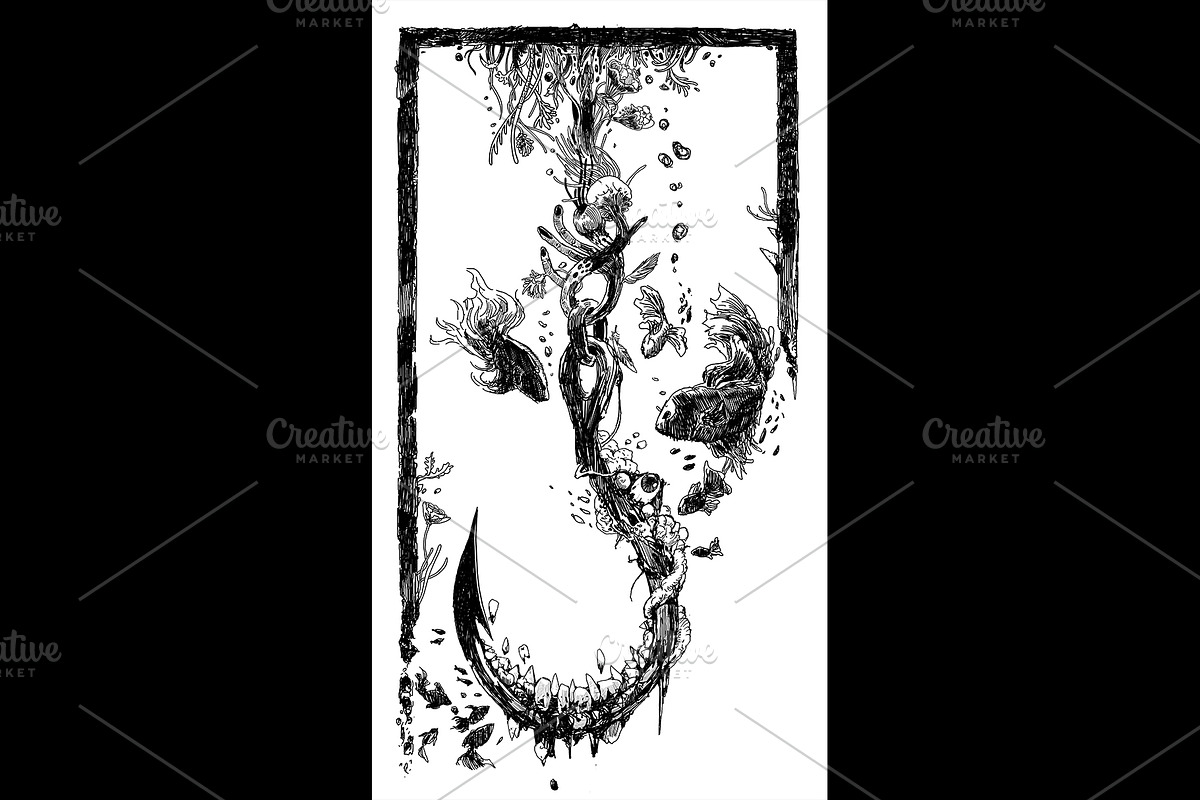 Black & white drawing collection., a Person Illustration by Grandfailure (Photo 8 of 23)