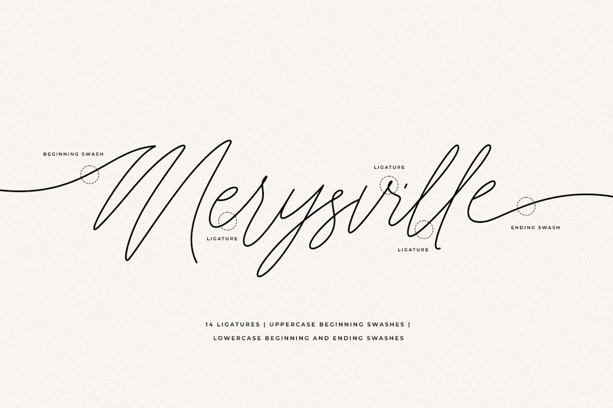 Merysville Charming Signature Font, a Script Font by Heinzel Std (Photo 10 of 18)