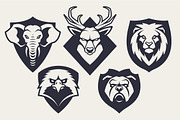 Animals Mascot Icons Vector Set, a Duotone Icon by Vecster (Thumbnail 9 of 17)