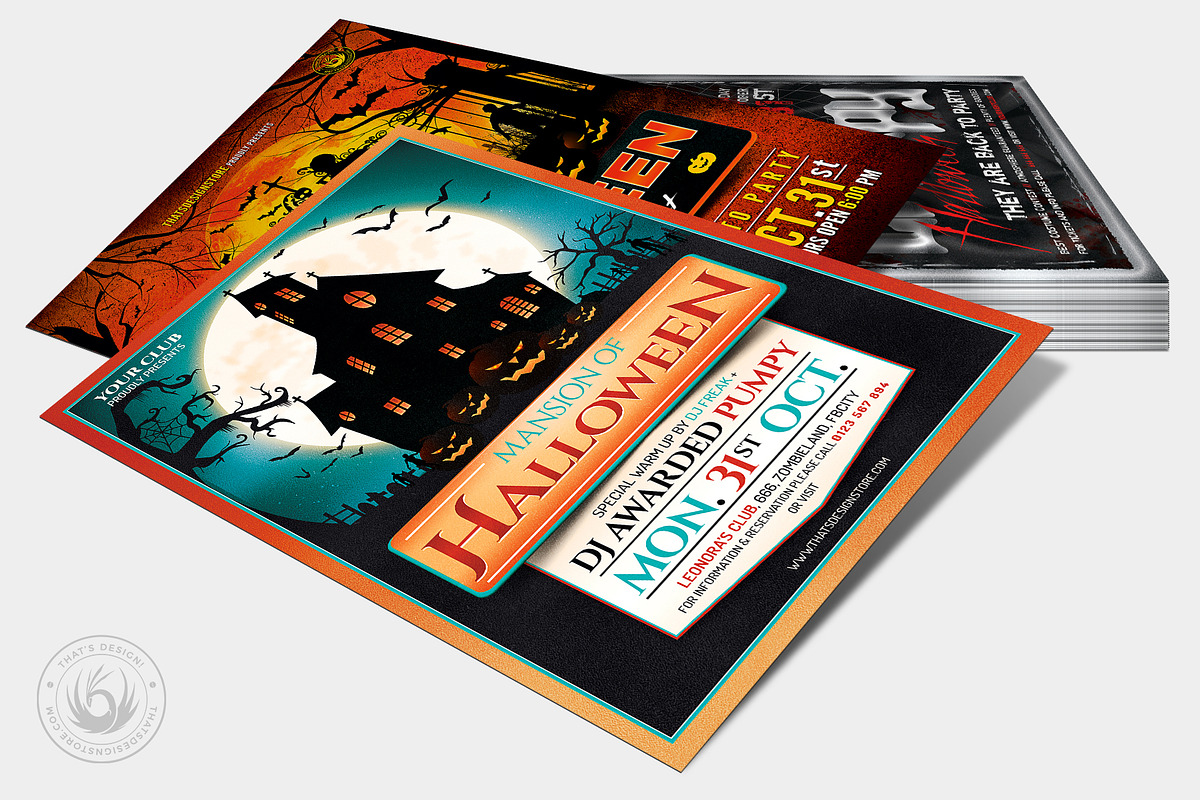 Halloween Flyer Bundle V7, a Flyer Template by ThatsDesignArt (Photo 6 of 7)
