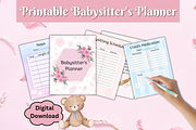 Babysitter's Printable Planner, a Stationery Template by Pixels N Bows (Thumbnail 1 of 3)