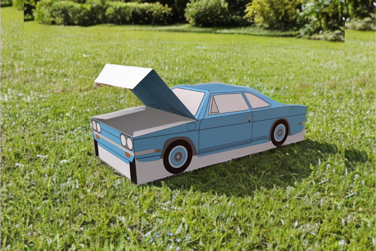 Car favour box - 3d Papercraft, a Print Template by PAPER amaze