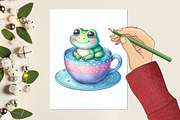 Spring Green Frog Pond Clipart, a Graphic by designcity5 (Thumbnail 4 of 5)