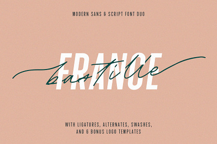 Bastille Modern Font Duo, a Sans Serif Font by Jen Wagner Co