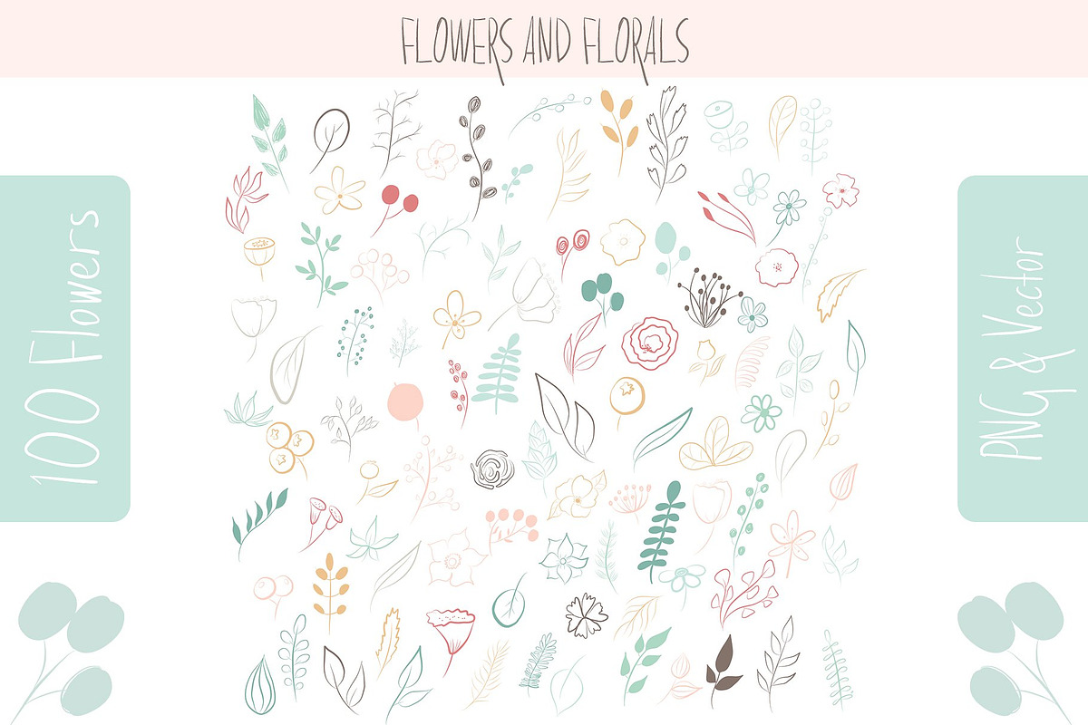 All Flowers [100+ elements], an Illustration by SketchCliparts (Photo 4 of 6)