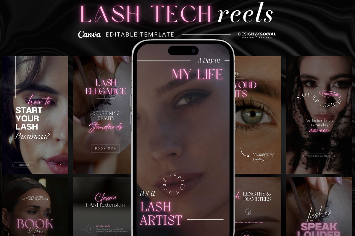 Lashes Instagram Video Reels, a Social Media Template by design4social (Photo 1 of 9)