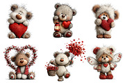 Whimsical Valentine Teddy Bear Clipa, an Illustration by Dream Creation (Thumbnail 2 of 7)
