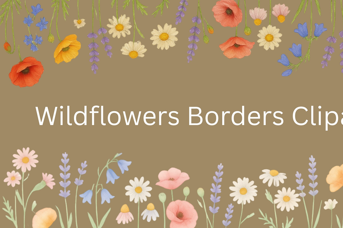 Botanical Spring Flower Border PNG, a Decorative Illustration by RAHMAT (Photo 3 of 3)