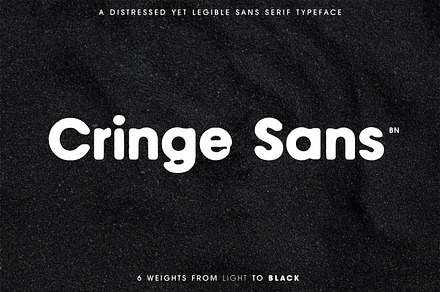 Cringe Sans - A Distressed Typeface, a Sans Serif Font by Bnick