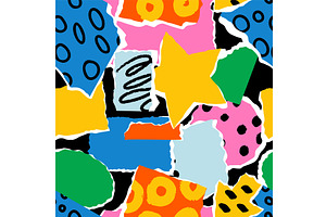Color paper cut pieces. Patterned, a Texture Illustration by Vectorbuum
