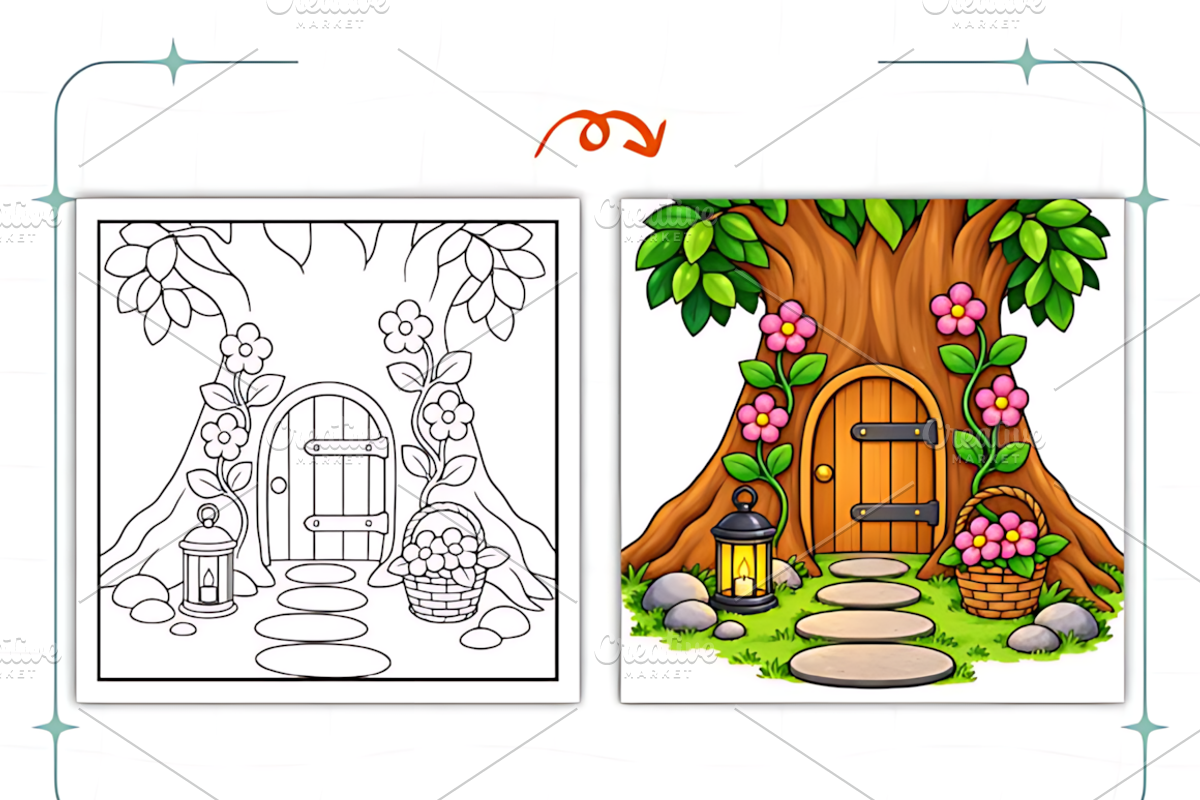Secret Garden Days Coloring Book, a Decorative Illustration by Coco Bloom (Photo 5 of 7)
