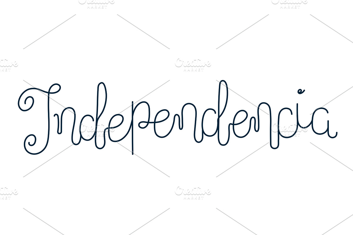 Independencia monoline hand, a Seasonal Illustration by sceptical cactus
