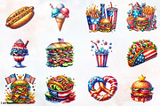 4th of July Fast Food Sublimation, an Illustration by RobertsArt (Thumbnail 2 of 7)
