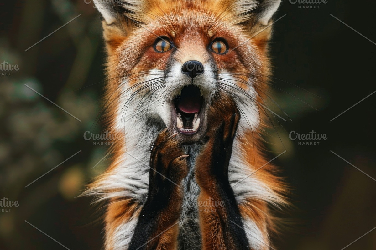 236 surprised animals, an Animal Photo by Handmadefont (Photo 54 of 241)