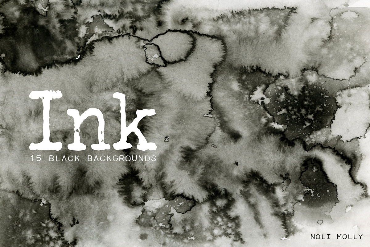 Black ink. Backgrounds, a Decorative Illustration by Noli Molly Store (Photo 1 of 8)