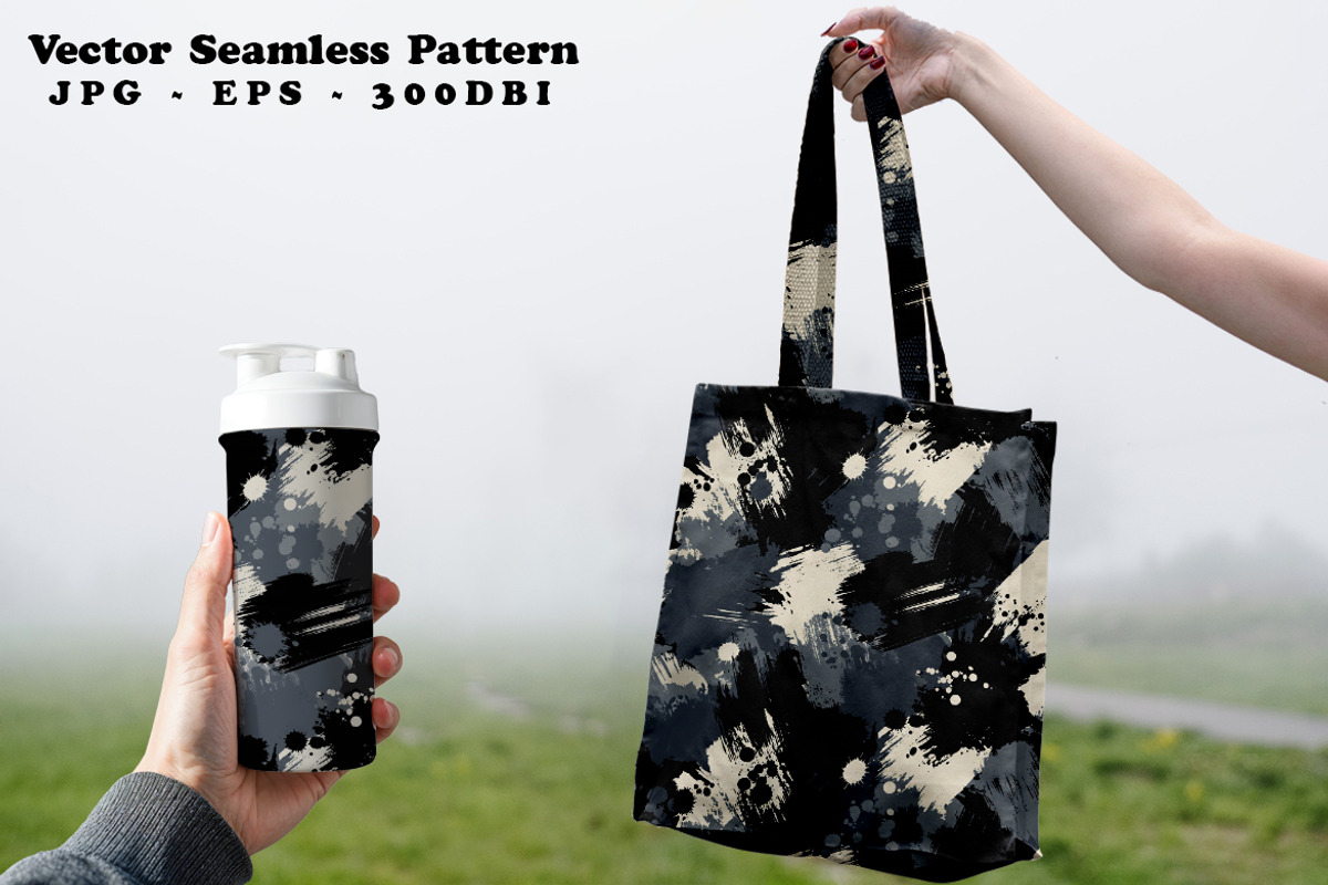 Moody Brush Strokes Seamless Vector, a Pattern Graphic by one-touch (Photo 5 of 10)
