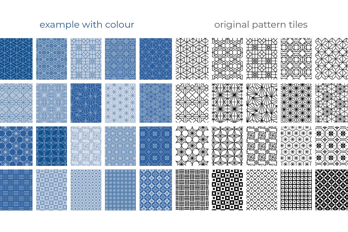 100 Asian Patterns + Bonus Elements, a Pattern Graphic by AsianElements (Photo 11 of 18)