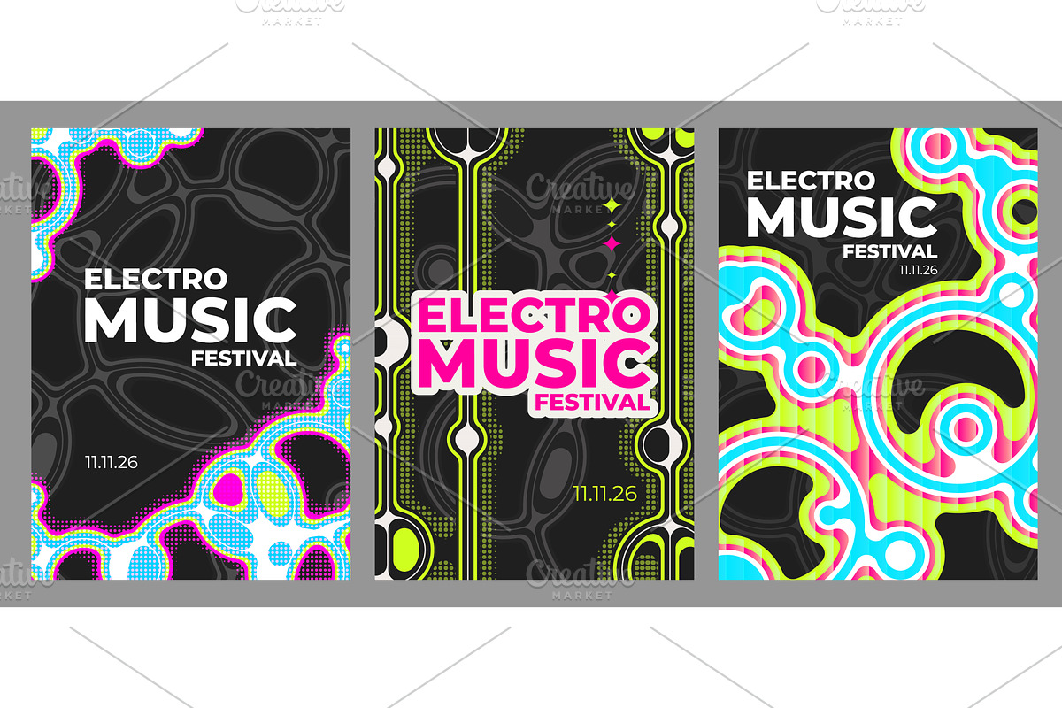 Abstract music poster, colorful, an Illustration by art PVP - market