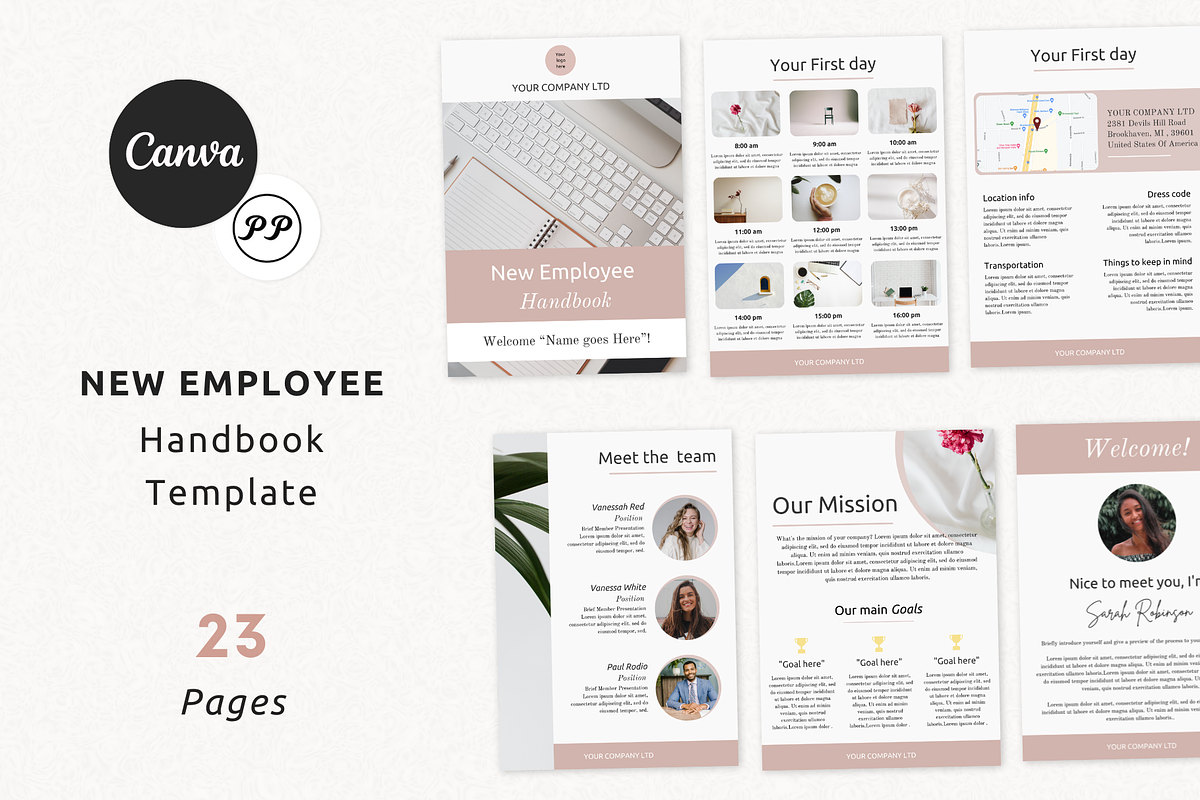 New Employee Handbook Template, a Branding & Logo Template by PittaFinePrint (Photo 1 of 7)