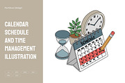Calendar Schedule & Time Management, an Object Illustration by Partikusi Design (Thumbnail 1 of 3)