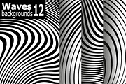 Waves backgrounds, a Background Graphic by Volyk (Thumbnail 1 of 4)