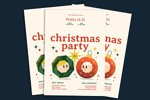 Fun Christmas Party Flyer, a Flyer Template by Gumico Studio.