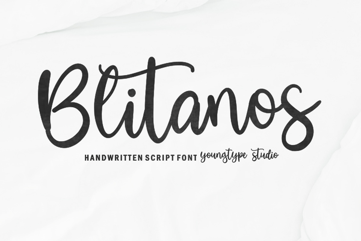 Blitanos - Handwritten, a Script Font by Youngtype.Std (Photo 1 of 10)