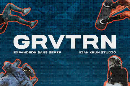 GRVTRN - Expanded Sans Serif, a Sans Serif Font by Nian Keun Studio