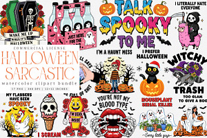 Sarcastic Halloween PNG Bundle, an Illustration by SinaCreation