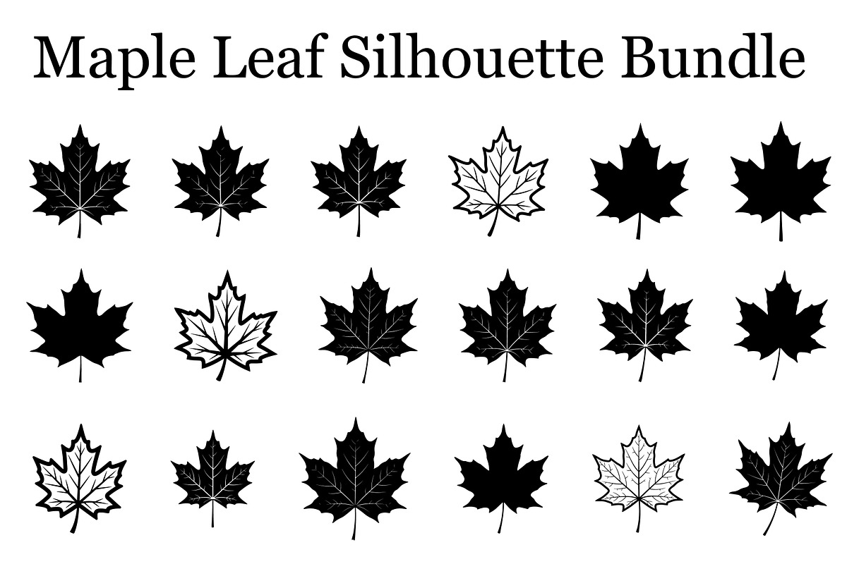Maple Leaf Silhouette Bundle, a Graphic by musafir_fashion (Photo 1 of 10)