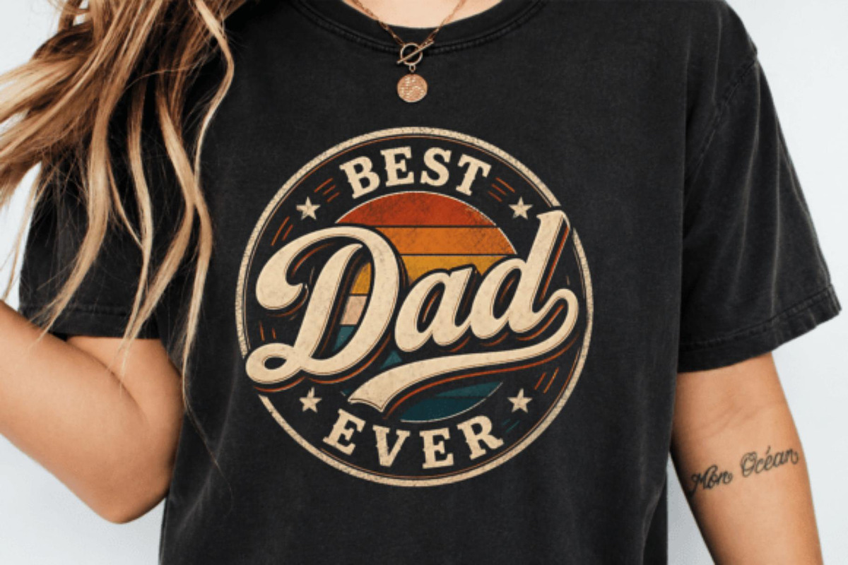 Best Dad Ever Vintage Design, an Object Graphic by Akrinity Digital (Photo 2 of 4)