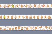 Christmas seamless borders, a Pattern Graphic by Barsuk's Shop (Thumbnail 1 of 2)