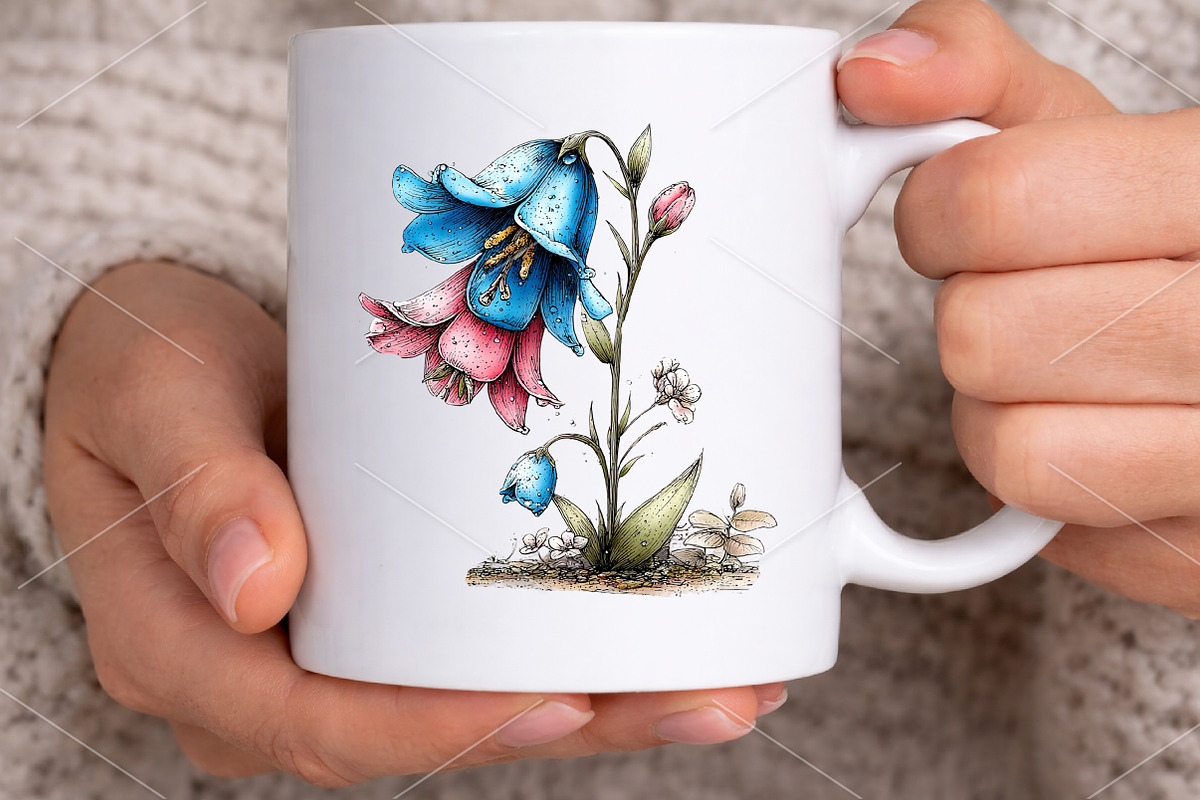 Whimsical Flowers Spring Clipart PNG, an Illustration by Canvas Craft (Photo 5 of 7)