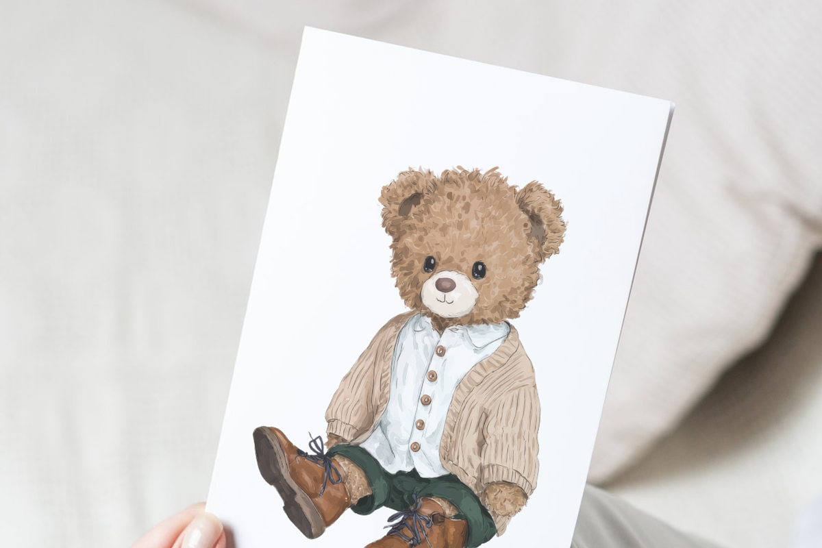 Vintage Teddy Bear Clipart Set, a Decorative Illustration by Pati Paints (Photo 10 of 11)