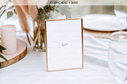 Gold Frame 5x7 Table Sign Mockup, a Product Mockup by TatiMockup (Thumbnail 2 of 4)