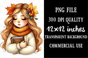 Watercolor Autumn Library Clipart, an Illustration by Designking (Thumbnail 4 of 5)