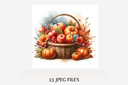 Autumn Basket Clipart Bundle, a Seasonal Illustration by Tanya Kart (Thumbnail 5 of 5)