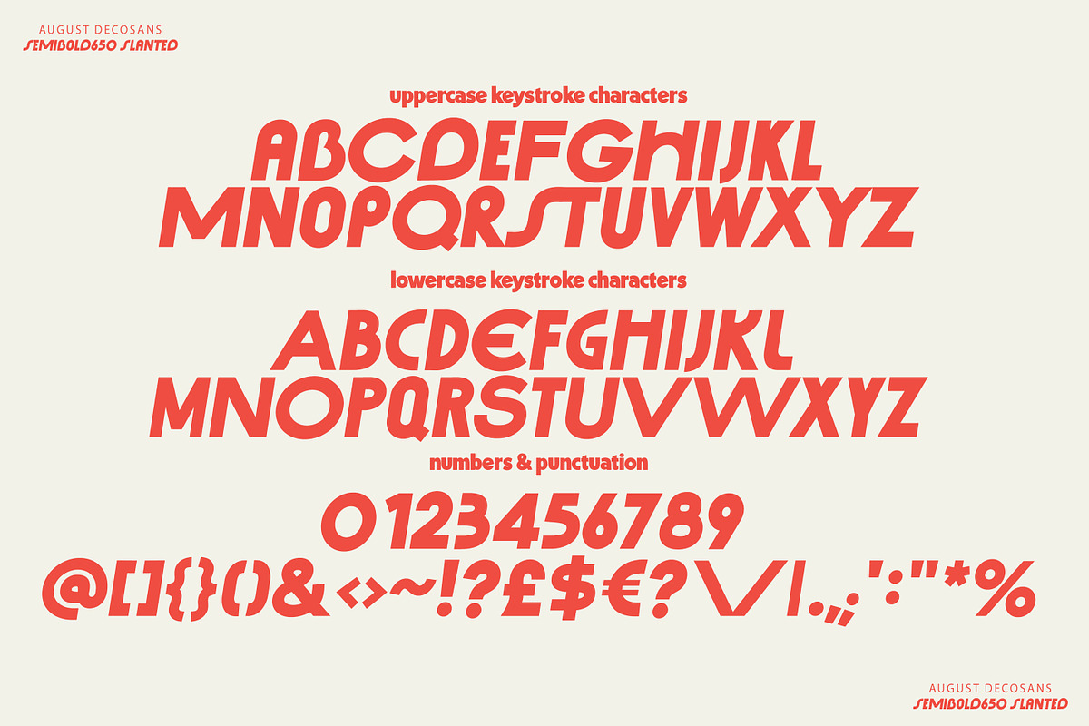 AUGUST DecoSans Multi-weight Family, a Sans Serif Font by Nicky Laatz (Photo 29 of 30)