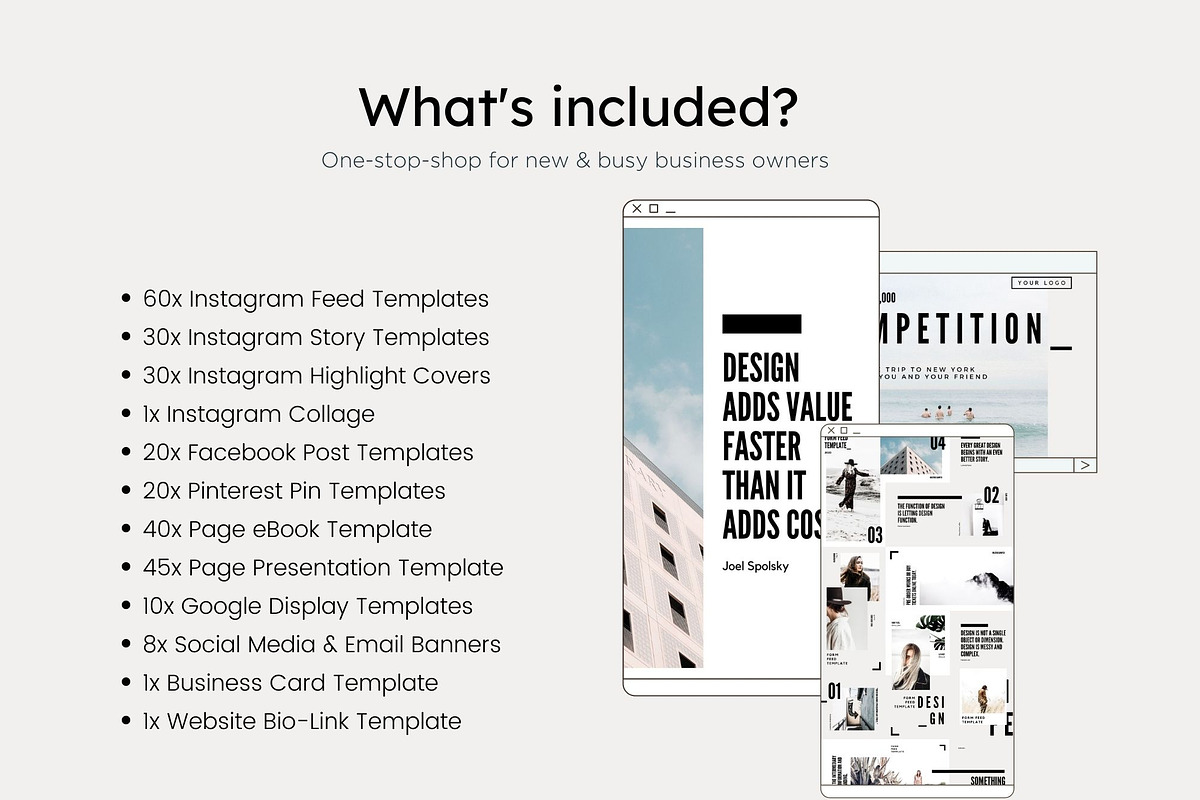 Minimalist Complete Brand Pack, a Social Media Template by Cultive Creative (Photo 2 of 11)