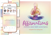 Affirmations. Quotes for instagram, a Social Media Template by digital_essence (Thumbnail 1 of 4)