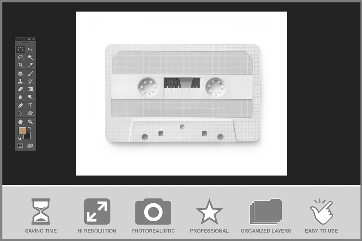 Cassette Cover Mockup, a Product Mockup by Bruno's Shop (Photo 2 of 3)