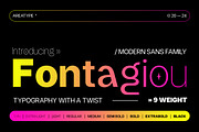 Fontagiou | SALE 60% Off, a Sans Serif Font by Areatype (Thumbnail 1 of 11)