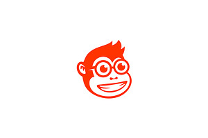 Monkey mascot logo vector