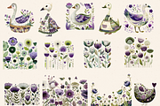 SILLY GOOSE BABY SHOWER CLIPART PACK, an Animal Illustration by Daring Digies (Thumbnail 6 of 10)