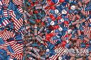 Red, White and Blue, a Pattern Graphic by Digital Art Creations (Thumbnail 2 of 6)