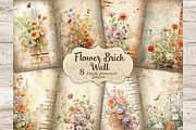 Flower Junk Journal Pages, a Decorative Illustration by GlamArtZhanna (Thumbnail 1 of 9)