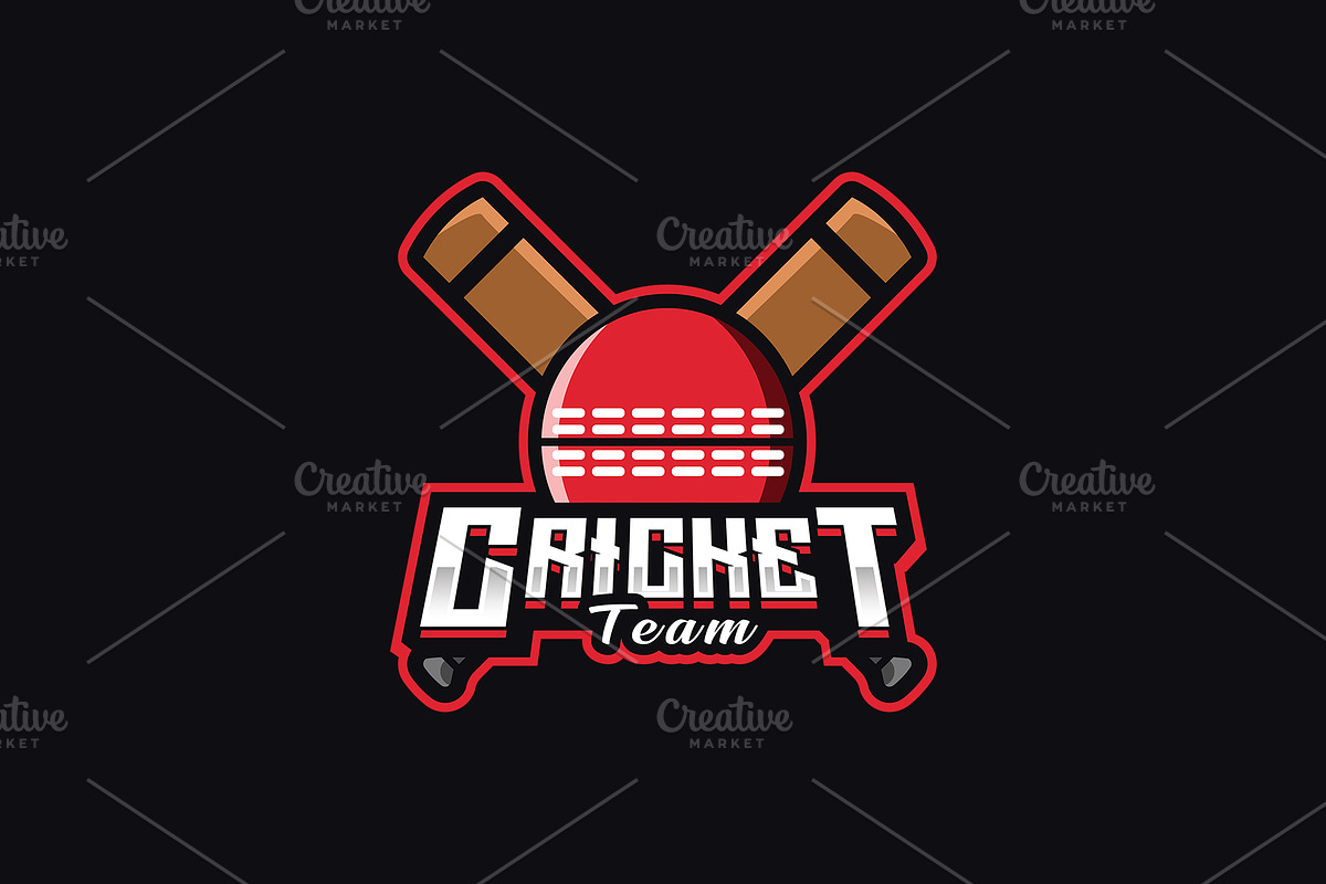 Cricket Team Mascot Logo Template, a Branding & Logo Template by HasnainGFX (Photo 3 of 3)