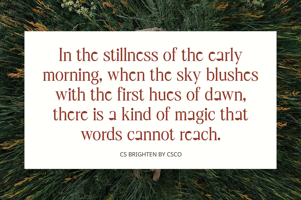 CS Brighten – Classic Font, a Serif Font by Craft Supply Co. (Photo 6 of 8)