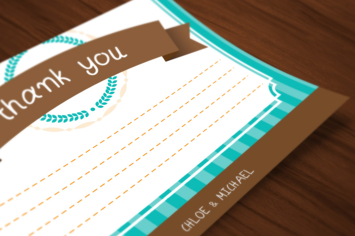 Wedding Invitations Set - Turquoise, an Invitation Template by Elegrad Design Agency (Photo 8 of 12)
