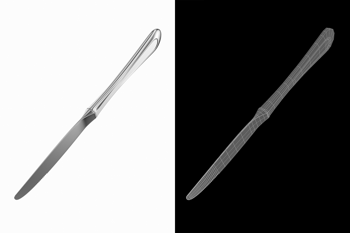 Dessert Knife Classic Cutlery, an Object 3D Model by VK Studio (Photo 4 of 7)